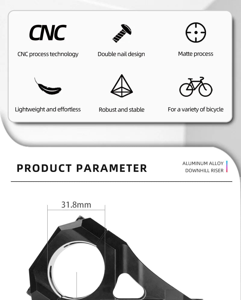 Wake DH/AM/FR MTB Bike Stem CNC Aluminum Alloy Downhill Bicycle DIRECT MOUNT STEM Handlebar 31.8mm for BMX Cycling Ultralight