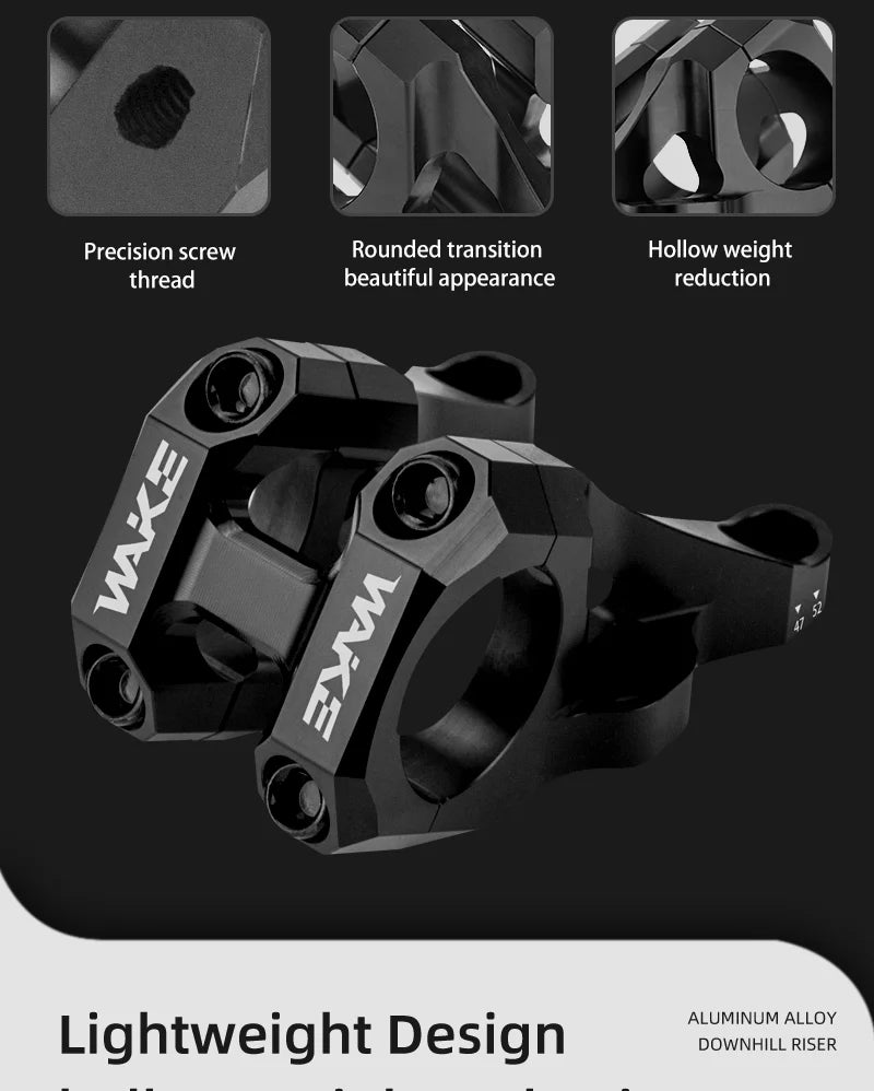 Wake DH/AM/FR MTB Bike Stem CNC Aluminum Alloy Downhill Bicycle DIRECT MOUNT STEM Handlebar 31.8mm for BMX Cycling Ultralight