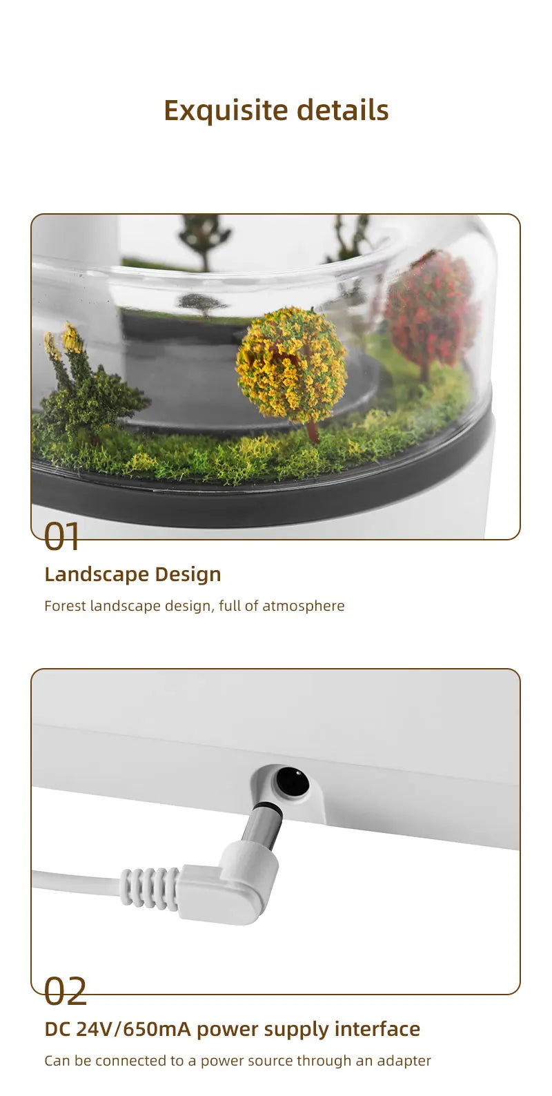 Rain Cloud Cool Mist Humidifier Water Drip Micro Landscape Aroma Diffuser with 7 Night Light Aromatherapy Diffuser for Bedroom