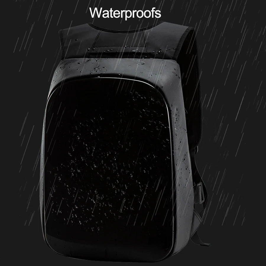 Led Backpack with Programmable Full Color Screen, Birthday Gift Men/Women, Motorcycle Helmet bag Waterproof Shoulder Travel Back