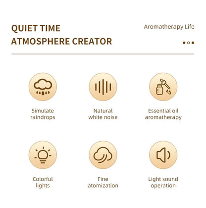 Rain Cloud Cool Mist Humidifier Water Drip Micro Landscape Aroma Diffuser with 7 Night Light Aromatherapy Diffuser for Bedroom