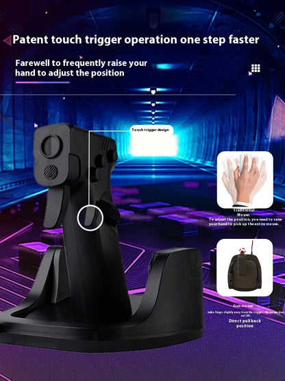Gun Style Gaming Mouse Ergonomic Fps Shooting Vertical Grip E-Sports Mouse Home Gaming Wired E-Sports Csog Eating Chicken Mouse