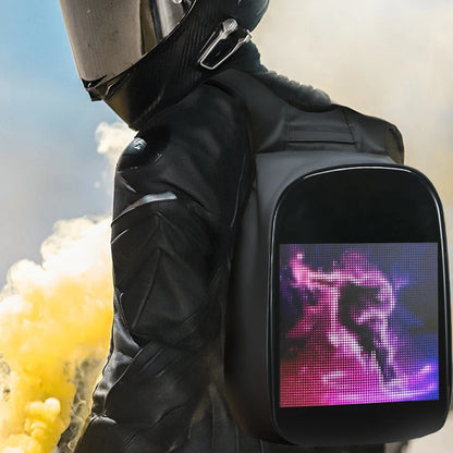 Led Backpack with Programmable Full Color Screen, Birthday Gift Men/Women, Motorcycle Helmet bag Waterproof Shoulder Travel Back