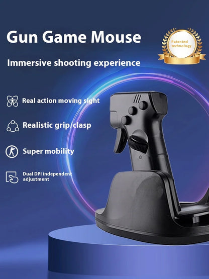 Gun Style Gaming Mouse Ergonomic Fps Shooting Vertical Grip E-Sports Mouse Home Gaming Wired E-Sports Csog Eating Chicken Mouse