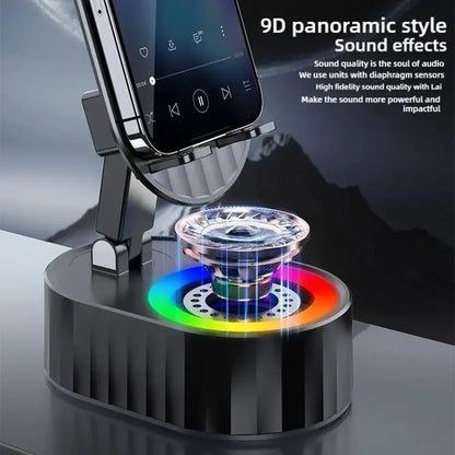 Mobile Cell Phone Stand Holder With Bluetooth Speaker HD Portable Wireless Speaker Adjustable Tablet Desktop Live Lazy Bracket