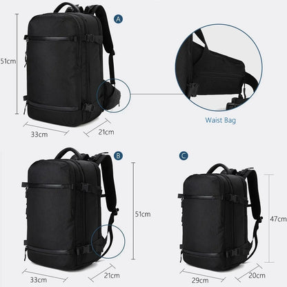 OZUKO 17 Inch Laptop Backpacks Multifunction Men Backpack for Waterproof USB Charging Travel Backpack Large Capacity Mochila