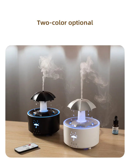 Cloud Rain Humidifier Raindrop Aroma Essential Oil DiffuserRemote Control Night Light Desktop Fountain Water Drop Sound for Home