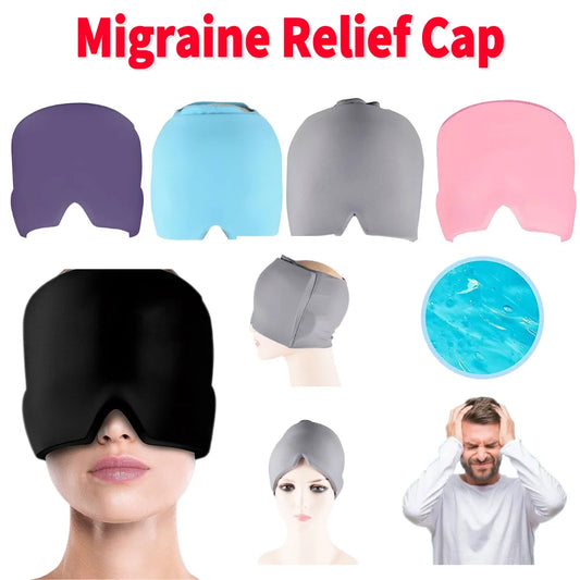 Migraine Relief Hat headache hat Gel Hot Cold Therapy Ice Cap For Relieve Pain Ice Hat Eye Mask Stress Pressure Pain Relief