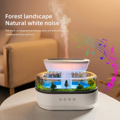 Rain Cloud Cool Mist Humidifier Water Drip Micro Landscape Aroma Diffuser with 7 Night Light Aromatherapy Diffuser for Bedroom