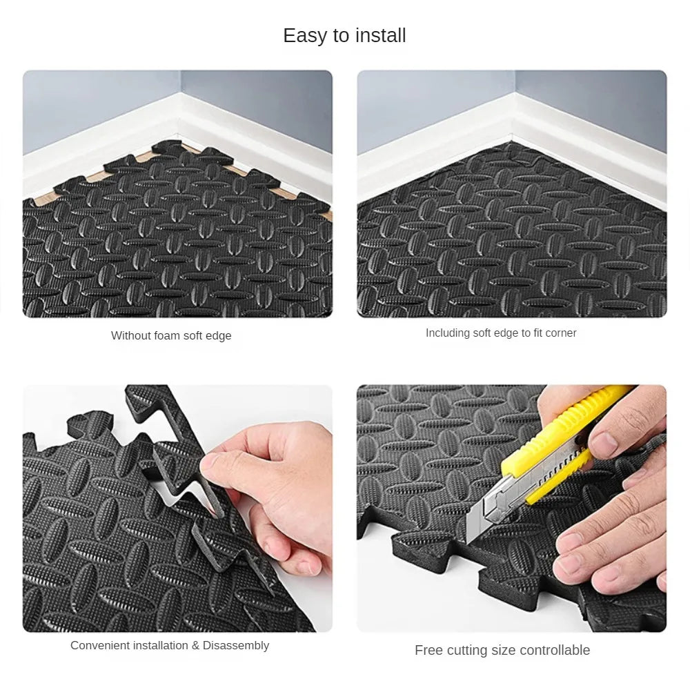 Thick Floor Puzzle Exercise Mats EVA Interlocking Foam Carpet for Gym Fitness Equipment Mats Durable Non-slip Carpet
