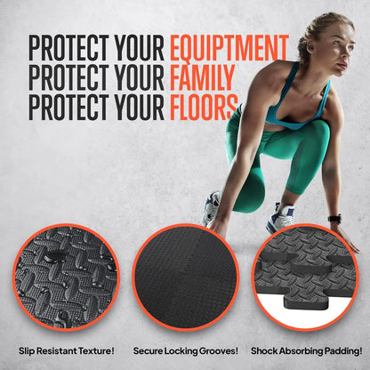 Thick Floor Puzzle Exercise Mats EVA Interlocking Foam Carpet for Gym Fitness Equipment Mats Durable Non-slip Carpet