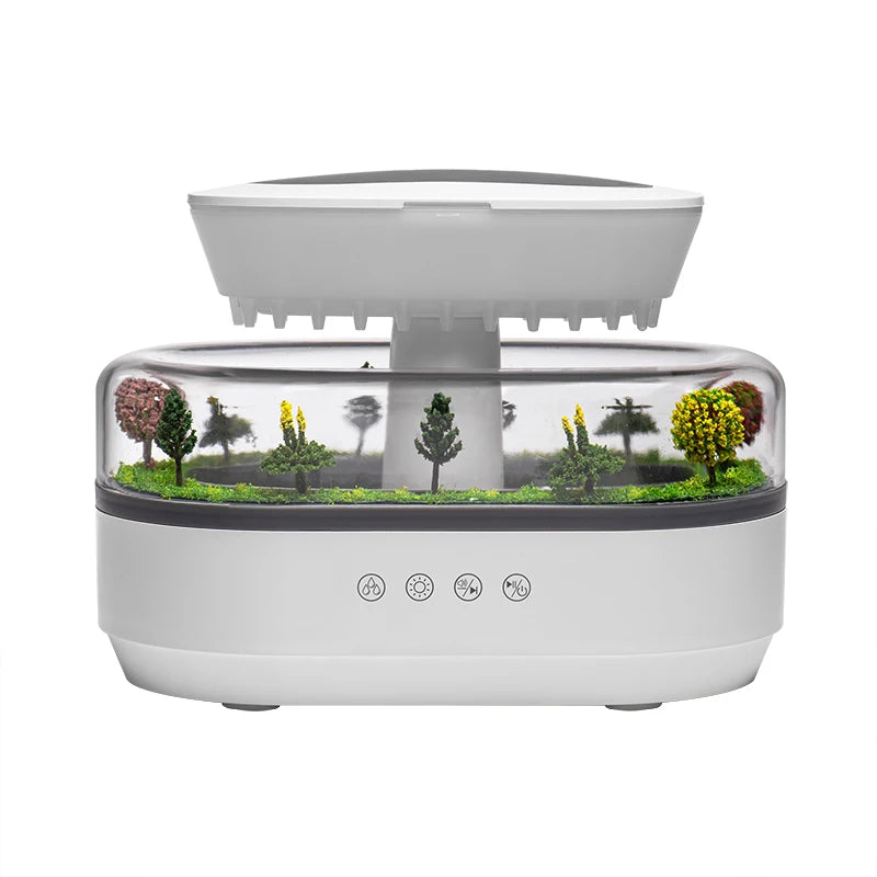 Rain Cloud Cool Mist Humidifier Water Drip Micro Landscape Aroma Diffuser with 7 Night Light Aromatherapy Diffuser for Bedroom