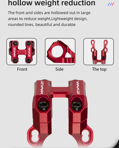 Wake DH/AM/FR MTB Bike Stem CNC Aluminum Alloy Downhill Bicycle DIRECT MOUNT STEM Handlebar 31.8mm for BMX Cycling Ultralight