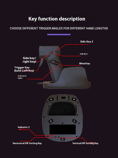 Gun Style Gaming Mouse Ergonomic Fps Shooting Vertical Grip E-Sports Mouse Home Gaming Wired E-Sports Csog Eating Chicken Mouse