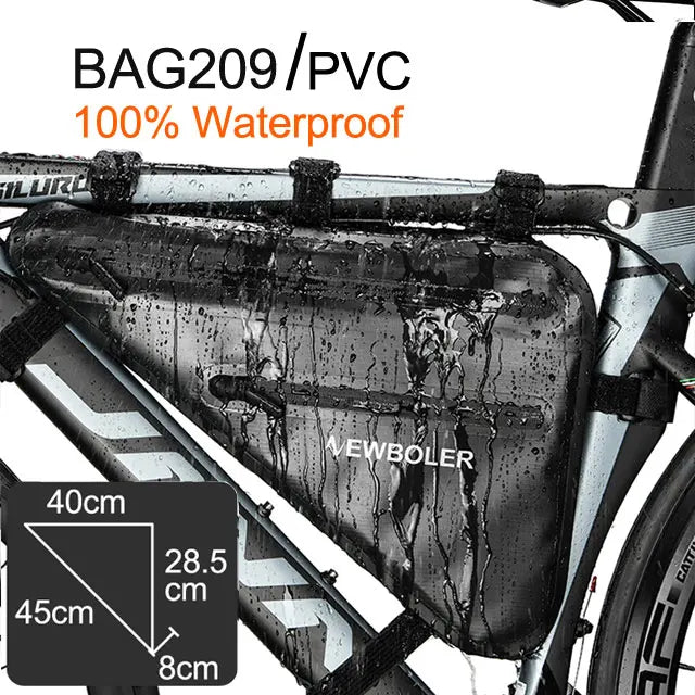 NEWBOLER Large Bicycle Triangle Bag Bike Frame Front Tube Bag Waterproof Cycling Bag Pannier Ebike Tool Bag Accessories XL